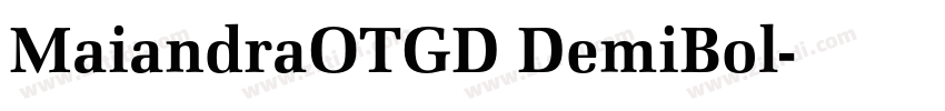 MaiandraOTGD DemiBol字体转换
